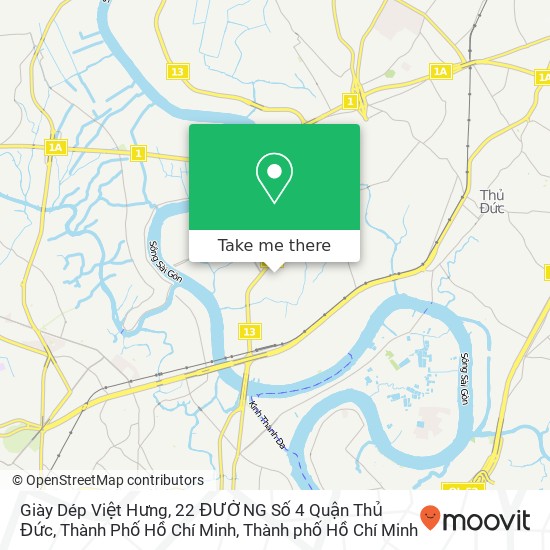 Bản đồ Giày Dép Việt Hưng, 22 ĐƯỜNG Số 4 Quận Thủ Đức, Thành Phố Hồ Chí Minh
