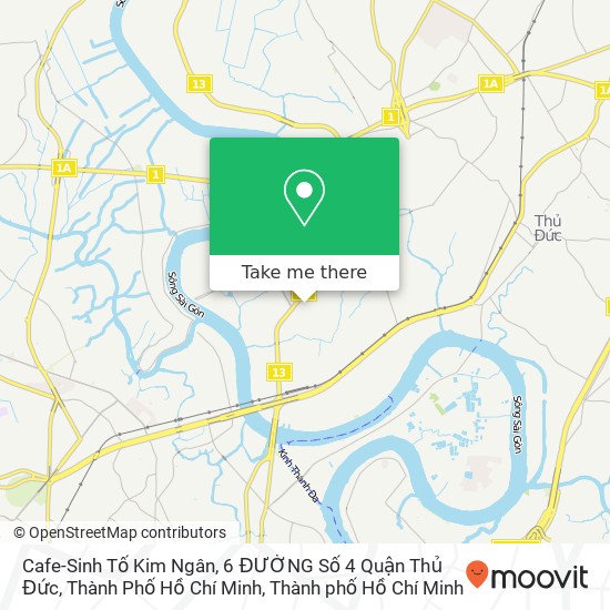 Bản đồ Cafe-Sinh Tố Kim Ngân, 6 ĐƯỜNG Số 4 Quận Thủ Đức, Thành Phố Hồ Chí Minh