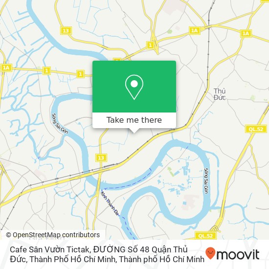 Bản đồ Cafe Sân Vườn Tictak, ĐƯỜNG Số 48 Quận Thủ Đức, Thành Phố Hồ Chí Minh