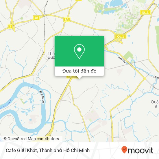 Bản đồ Cafe Giải Khát, 52 ĐƯỜNG Quang Trung Quận 9, Thành Phố Hồ Chí Minh
