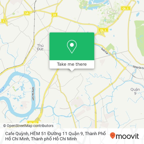 Bản đồ Cafe Quỳnh, HẺM 51 Đường 11 Quận 9, Thành Phố Hồ Chí Minh