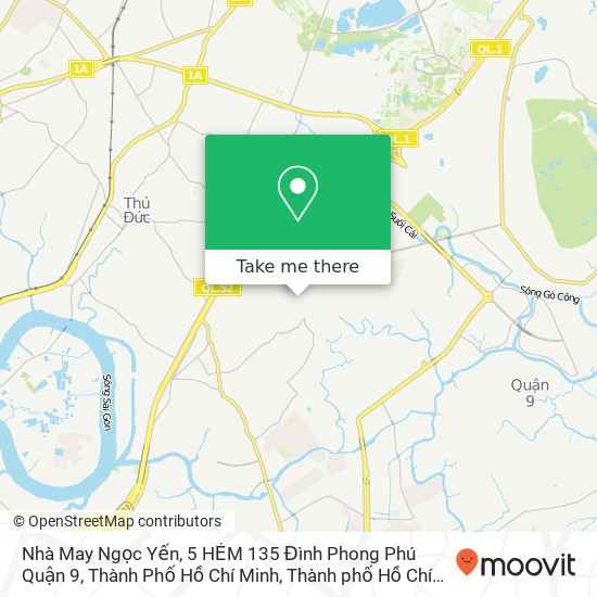Bản đồ Nhà May Ngọc Yến, 5 HẺM 135 Đình Phong Phú Quận 9, Thành Phố Hồ Chí Minh
