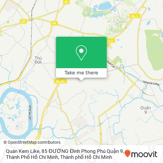 Bản đồ Quán Kem Like, 85 ĐƯỜNG Đình Phong Phú Quận 9, Thành Phố Hồ Chí Minh