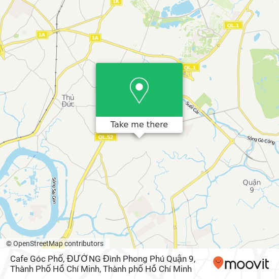 Bản đồ Cafe Góc Phố, ĐƯỜNG Đình Phong Phú Quận 9, Thành Phố Hồ Chí Minh