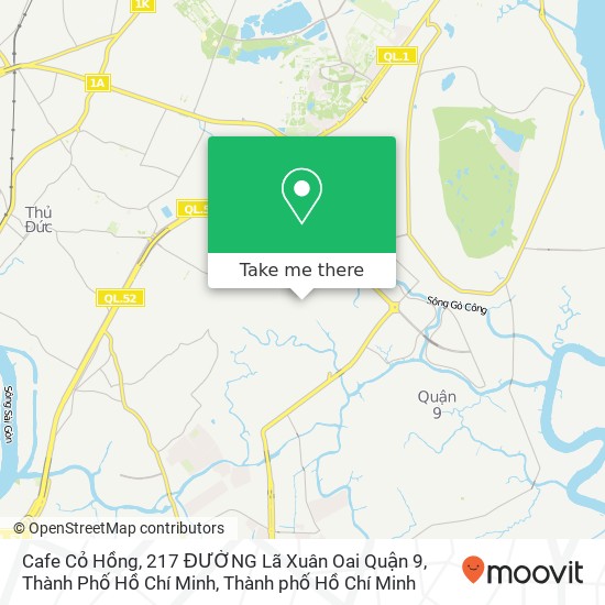 Bản đồ Cafe Cỏ Hồng, 217 ĐƯỜNG Lã Xuân Oai Quận 9, Thành Phố Hồ Chí Minh