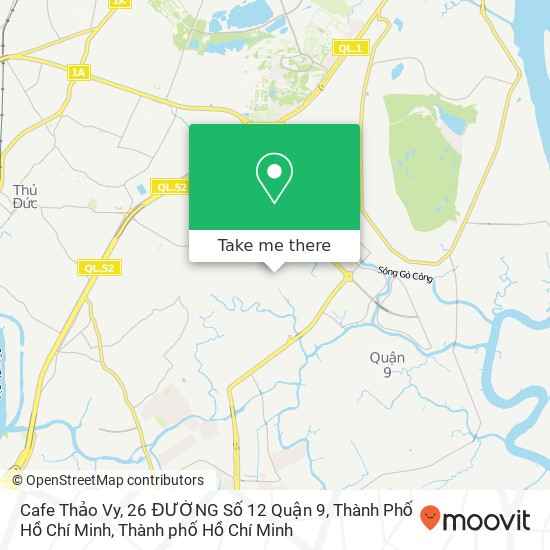 Bản đồ Cafe Thảo Vy, 26 ĐƯỜNG Số 12 Quận 9, Thành Phố Hồ Chí Minh