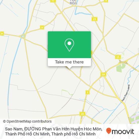 Bản đồ Sao Nam, ĐƯỜNG Phan Văn Hớn Huyện Hóc Môn, Thành Phố Hồ Chí Minh