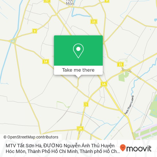 Bản đồ MTV Tất Sơn Hà, ĐƯỜNG Nguyễn Ảnh Thủ Huyện Hóc Môn, Thành Phố Hồ Chí Minh