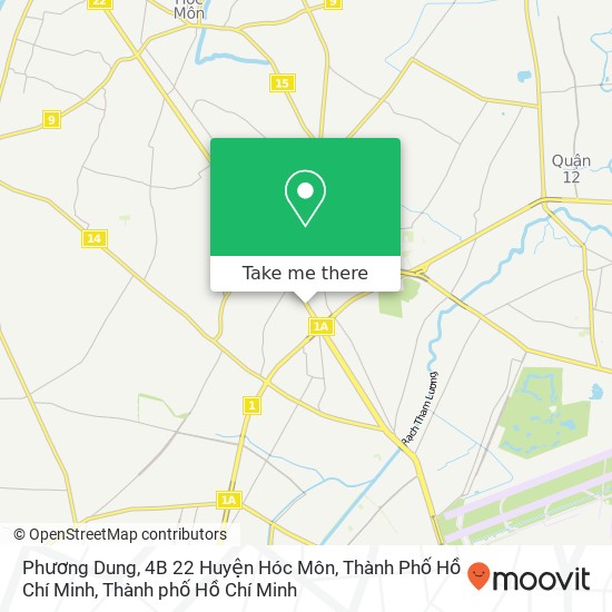 Bản đồ Phương Dung, 4B 22 Huyện Hóc Môn, Thành Phố Hồ Chí Minh