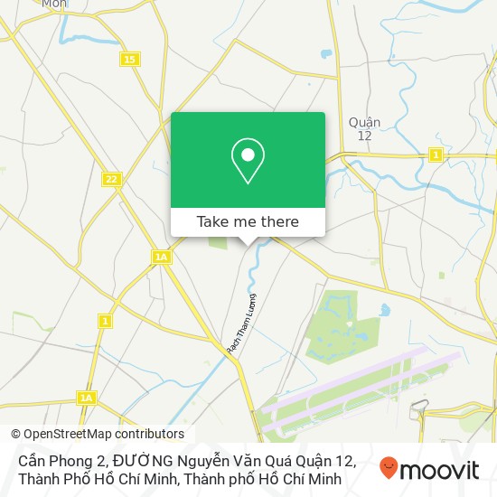 Bản đồ Cần Phong 2, ĐƯỜNG Nguyễn Văn Quá Quận 12, Thành Phố Hồ Chí Minh