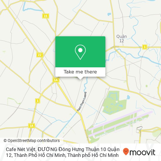 Bản đồ Cafe Nét Việt, ĐƯỜNG Đông Hưng Thuận 10 Quận 12, Thành Phố Hồ Chí Minh