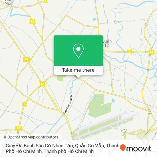 Bản đồ Giày Đá Banh Sân Cỏ Nhân Tạo, Quận Gò Vấp, Thành Phố Hồ Chí Minh