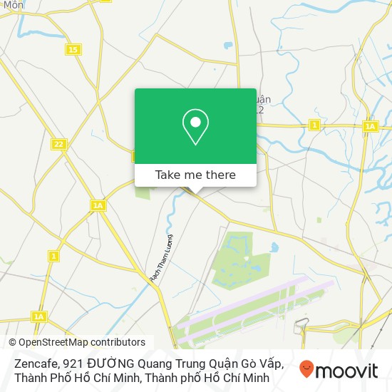 Bản đồ Zencafe, 921 ĐƯỜNG Quang Trung Quận Gò Vấp, Thành Phố Hồ Chí Minh