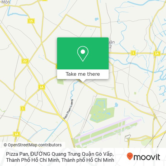 Bản đồ Pizza Pan, ĐƯỜNG Quang Trung Quận Gò Vấp, Thành Phố Hồ Chí Minh