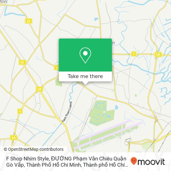 Bản đồ F Shop Nhím Style, ĐƯỜNG Phạm Văn Chiêu Quận Gò Vấp, Thành Phố Hồ Chí Minh