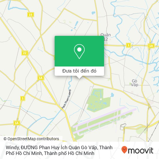 Bản đồ Windy, ĐƯỜNG Phan Huy Ích Quận Gò Vấp, Thành Phố Hồ Chí Minh