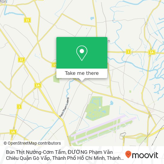 Bản đồ Bún Thịt Nướng-Cơm Tấm, ĐƯỜNG Phạm Văn Chiêu Quận Gò Vấp, Thành Phố Hồ Chí Minh