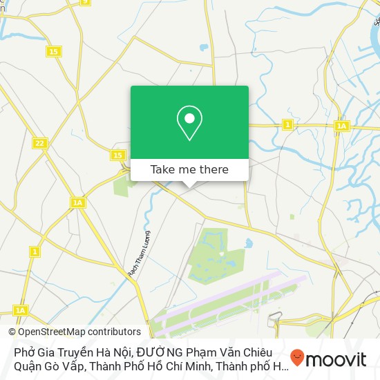 Bản đồ Phở Gia Truyền Hà Nội, ĐƯỜNG Phạm Văn Chiêu Quận Gò Vấp, Thành Phố Hồ Chí Minh