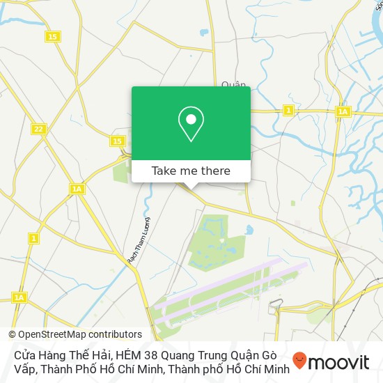 Bản đồ Cửa Hàng Thế Hải, HẺM 38 Quang Trung Quận Gò Vấp, Thành Phố Hồ Chí Minh
