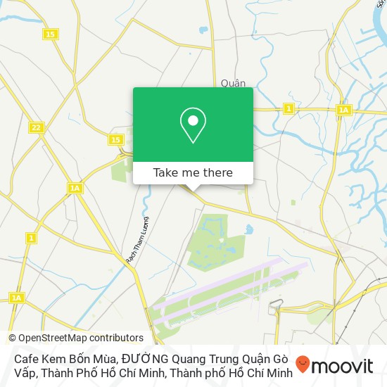 Bản đồ Cafe Kem Bốn Mùa, ĐƯỜNG Quang Trung Quận Gò Vấp, Thành Phố Hồ Chí Minh
