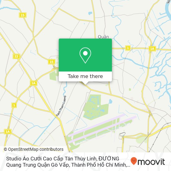 Bản đồ Studio Áo Cưới Cao Cấp Tân Thùy Linh, ĐƯỜNG Quang Trung Quận Gò Vấp, Thành Phố Hồ Chí Minh