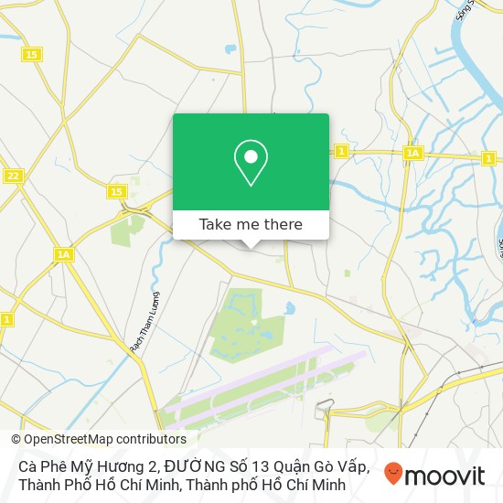 Bản đồ Cà Phê Mỹ Hương 2, ĐƯỜNG Số 13 Quận Gò Vấp, Thành Phố Hồ Chí Minh