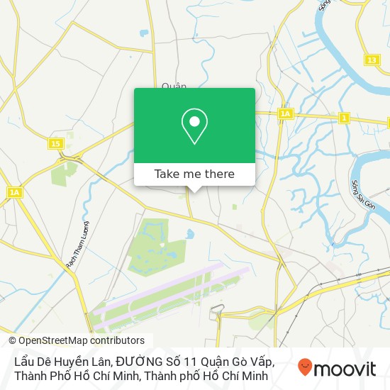 Bản đồ Lẩu Dê Huyền Lân, ĐƯỜNG Số 11 Quận Gò Vấp, Thành Phố Hồ Chí Minh