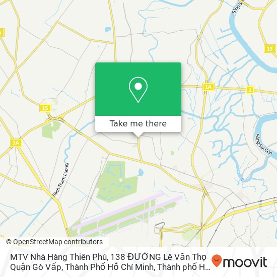Bản đồ MTV Nhà Hàng Thiên Phú, 138 ĐƯỜNG Lê Văn Thọ Quận Gò Vấp, Thành Phố Hồ Chí Minh