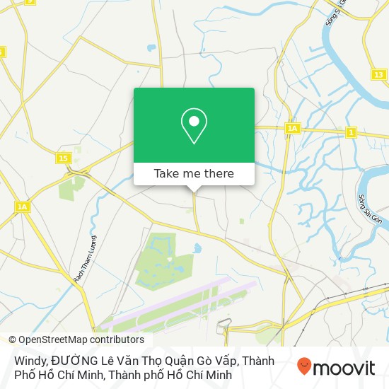 Bản đồ Windy, ĐƯỜNG Lê Văn Thọ Quận Gò Vấp, Thành Phố Hồ Chí Minh