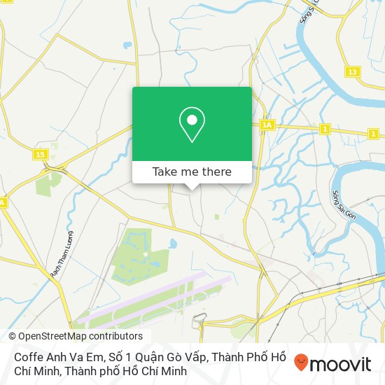 Bản đồ Coffe Anh Va Em, Số 1 Quận Gò Vấp, Thành Phố Hồ Chí Minh