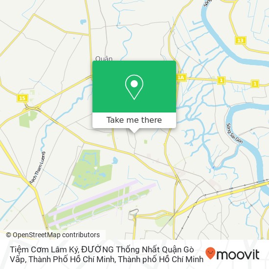 Bản đồ Tiệm Cơm Lâm Ký, ĐƯỜNG Thống Nhất Quận Gò Vấp, Thành Phố Hồ Chí Minh