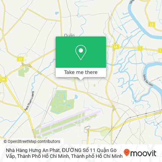 Bản đồ Nhà Hàng Hưng An Phát, ĐƯỜNG Số 11 Quận Gò Vấp, Thành Phố Hồ Chí Minh