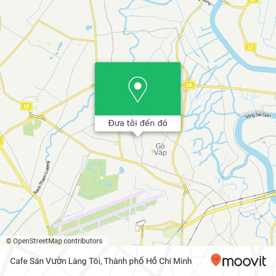 Bản đồ Cafe Sân Vườn Làng Tôi, Số 16 Quận Gò Vấp, Thành Phố Hồ Chí Minh