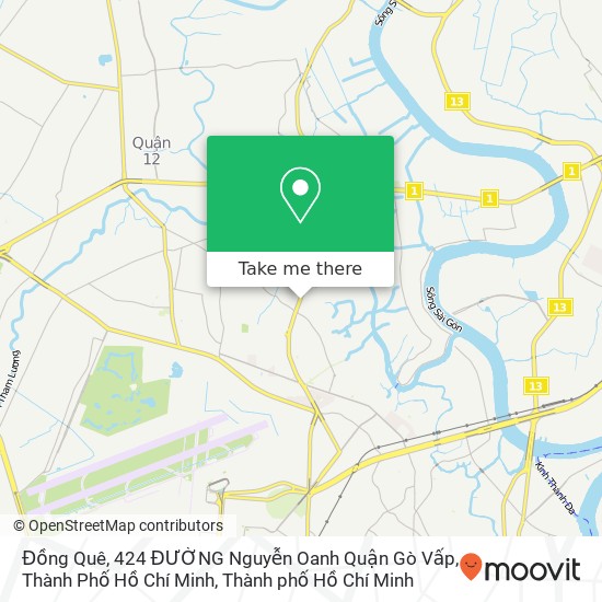 Bản đồ Đồng Quê, 424 ĐƯỜNG Nguyễn Oanh Quận Gò Vấp, Thành Phố Hồ Chí Minh