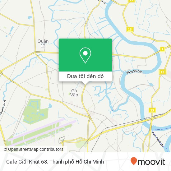 Bản đồ Cafe Giải Khát 68, ĐƯỜNG Nguyễn Oanh Quận Gò Vấp, Thành Phố Hồ Chí Minh