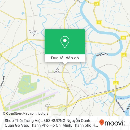 Bản đồ Shop Thời Trang Việt, 353 ĐƯỜNG Nguyễn Oanh Quận Gò Vấp, Thành Phố Hồ Chí Minh