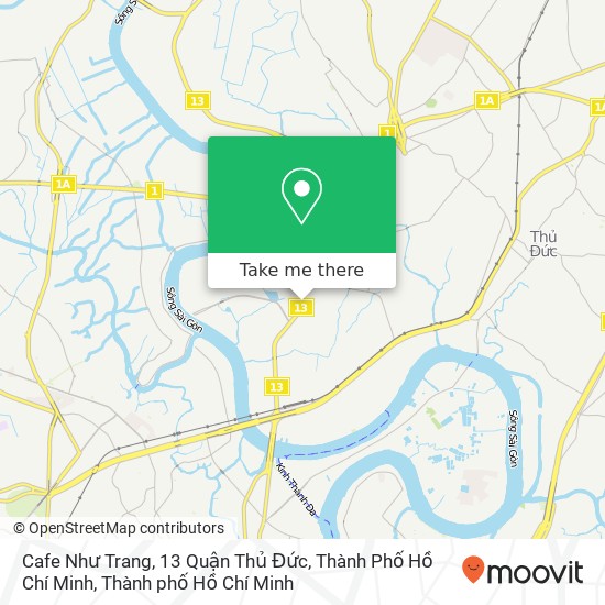 Bản đồ Cafe Như Trang, 13 Quận Thủ Đức, Thành Phố Hồ Chí Minh