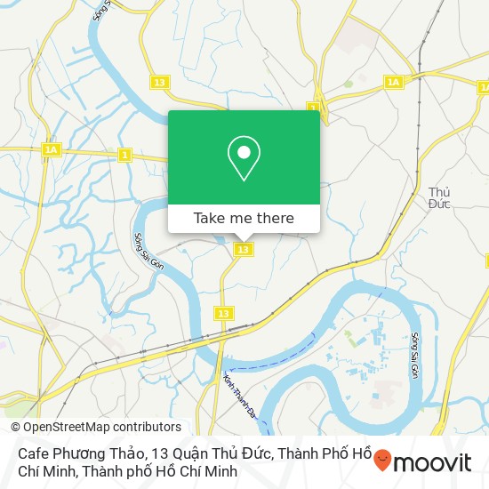 Bản đồ Cafe Phương Thảo, 13 Quận Thủ Đức, Thành Phố Hồ Chí Minh