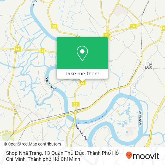 Bản đồ Shop Nhã Trang, 13 Quận Thủ Đức, Thành Phố Hồ Chí Minh