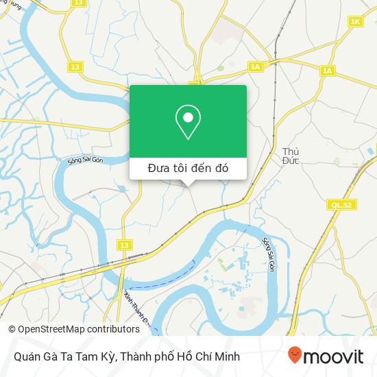 Bản đồ Quán Gà Ta Tam Kỳ, ĐƯỜNG Hiệp Bình Quận Thủ Đức, Thành Phố Hồ Chí Minh