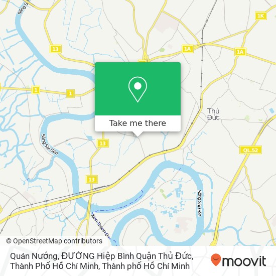 Bản đồ Quán Nướng, ĐƯỜNG Hiệp Bình Quận Thủ Đức, Thành Phố Hồ Chí Minh
