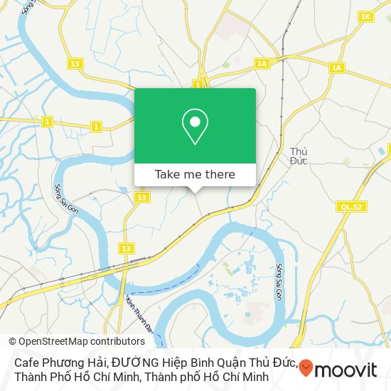 Bản đồ Cafe Phương Hải, ĐƯỜNG Hiệp Bình Quận Thủ Đức, Thành Phố Hồ Chí Minh