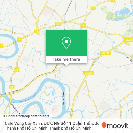 Bản đồ Cafe Võng Cây Xanh, ĐƯỜNG Số 11 Quận Thủ Đức, Thành Phố Hồ Chí Minh