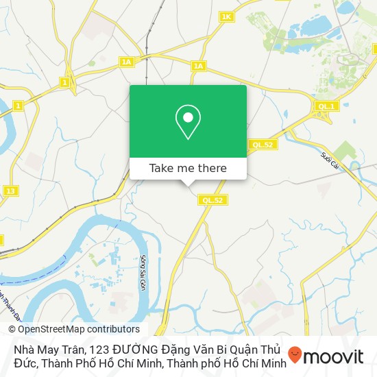 Bản đồ Nhà May Trân, 123 ĐƯỜNG Đặng Văn Bi Quận Thủ Đức, Thành Phố Hồ Chí Minh