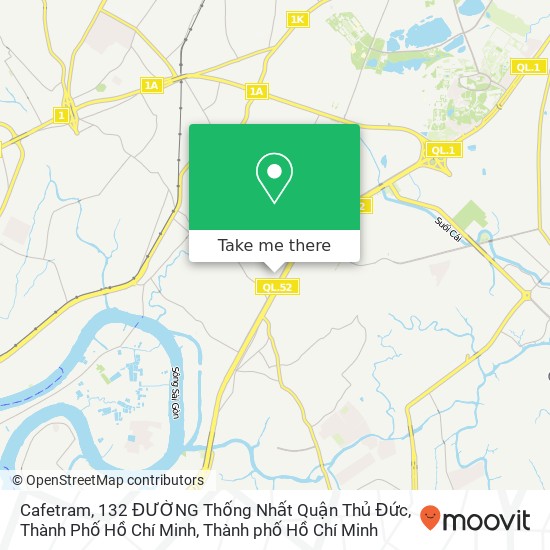 Bản đồ Cafetram, 132 ĐƯỜNG Thống Nhất Quận Thủ Đức, Thành Phố Hồ Chí Minh