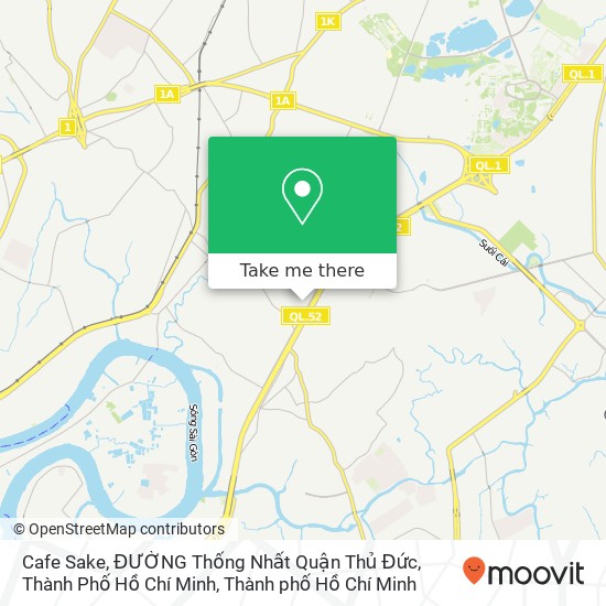 Bản đồ Cafe Sake, ĐƯỜNG Thống Nhất Quận Thủ Đức, Thành Phố Hồ Chí Minh