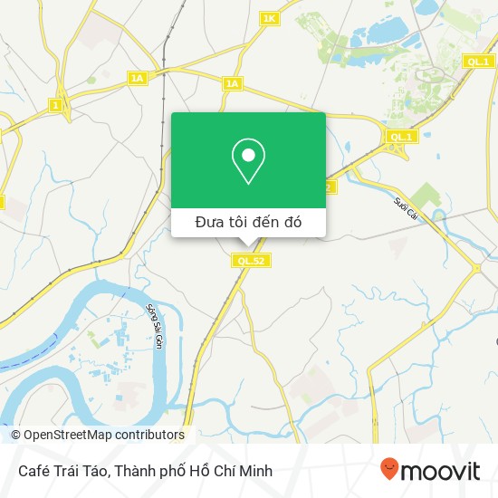 Bản đồ Café Trái Táo, 23 ĐƯỜNG Thống Nhất Quận Thủ Đức, Thành Phố Hồ Chí Minh