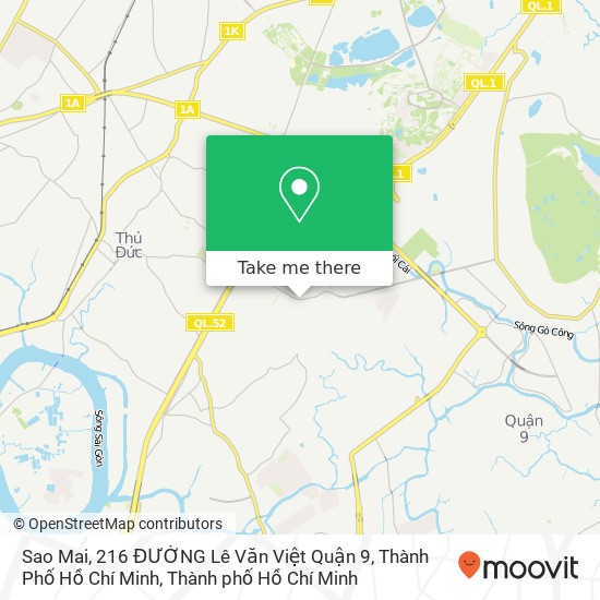 Bản đồ Sao Mai, 216 ĐƯỜNG Lê Văn Việt Quận 9, Thành Phố Hồ Chí Minh