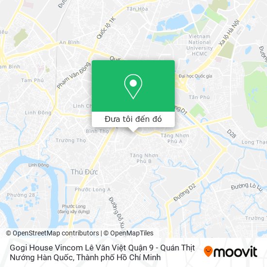 Bản đồ Gogi House Vincom Lê Văn Việt Quận 9 - Quán Thịt Nướng Hàn Quốc