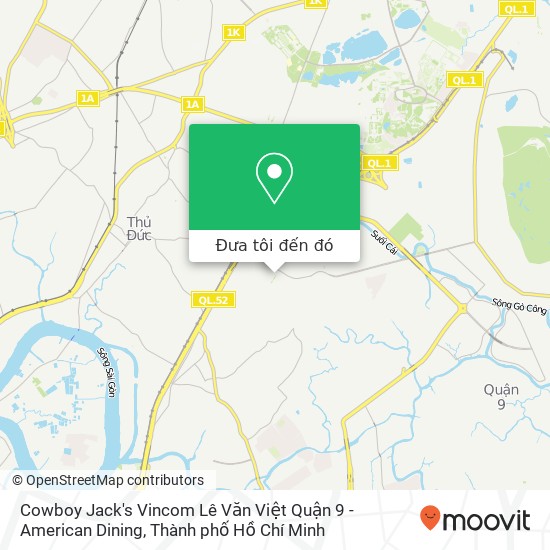 Bản đồ Cowboy Jack's Vincom Lê Văn Việt Quận 9 - American Dining, HẺM 136 Lê Văn Việt Quận 9, Thành Phố Hồ Chí Minh